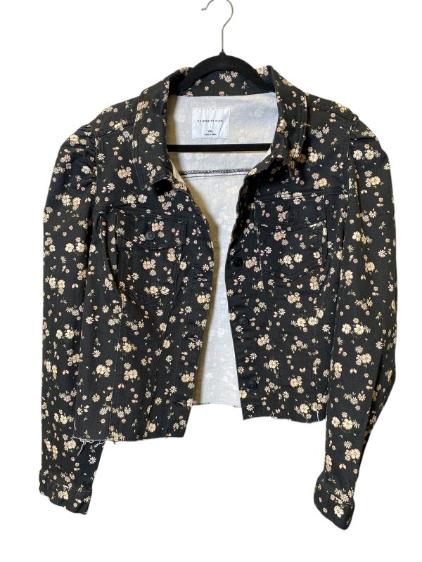 Jacket Denim By Celebrity Pink In Floral Print, Size: Xxl For Cheap